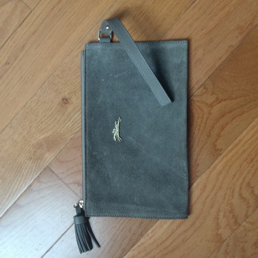 Longchamp Suede Wristlet
